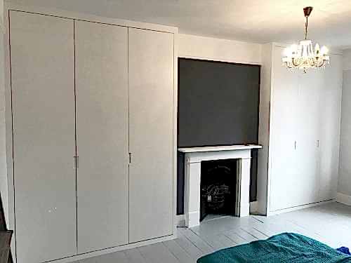 plain alcove wardrobes